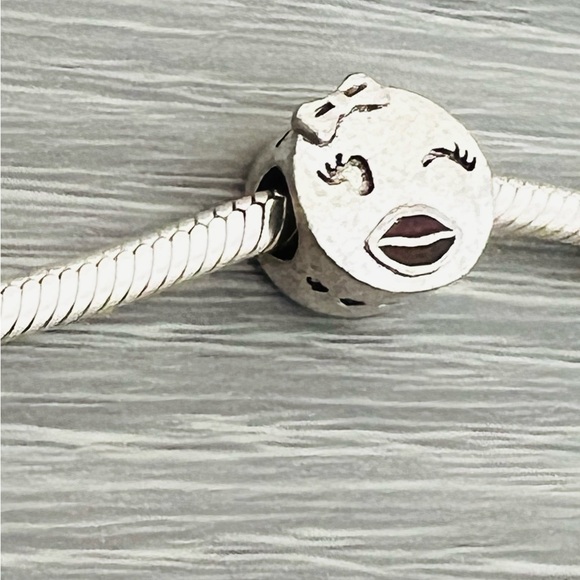 Silver plated EMOJI Bracelet charm - Picture 2 of 5